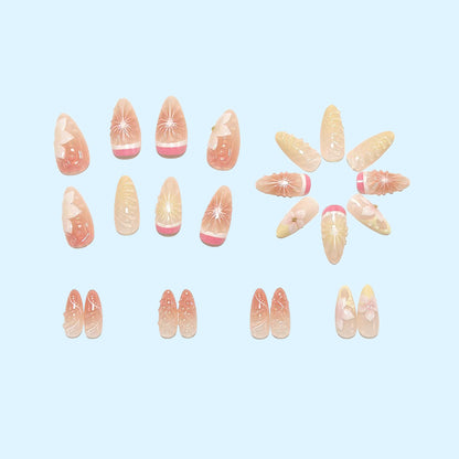 Artificial nails with 3D flower and fruit designs Acalora