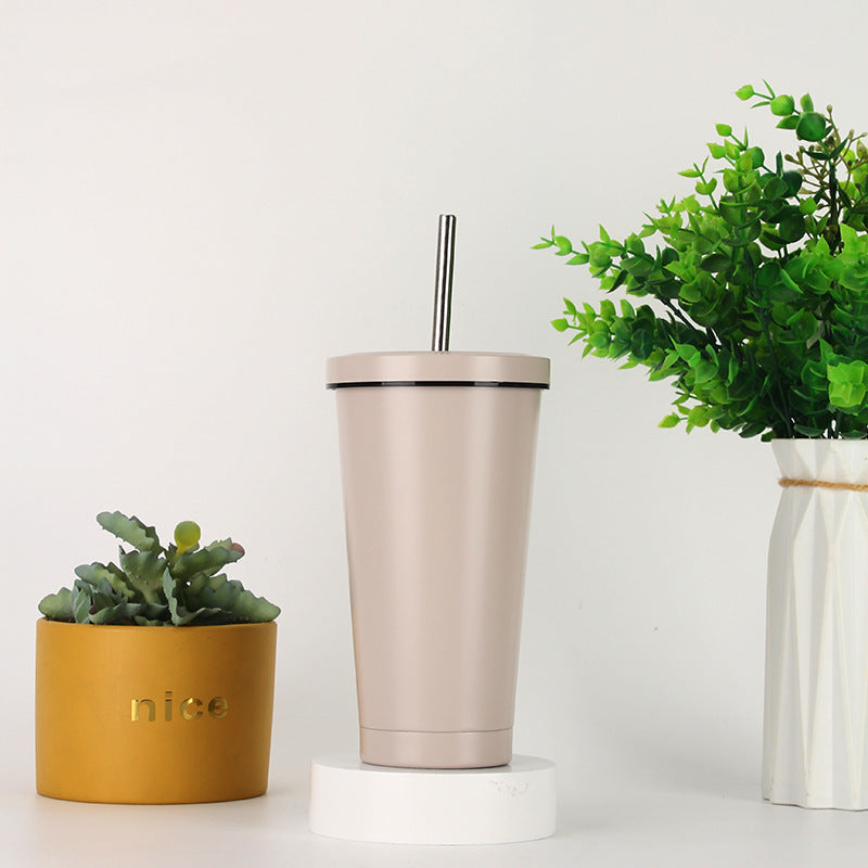 Women's Stainless Steel Tumbler with Straw Skanto