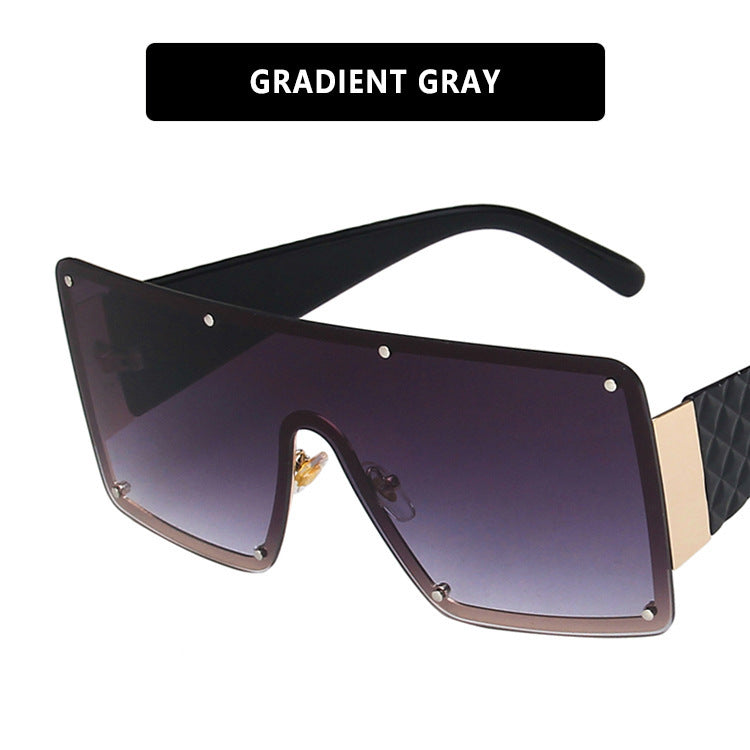 Women geometric oversized sunglasses with gradient lenses Bowlift