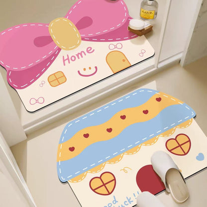 Playful Hamburger-Themed Bath Mat