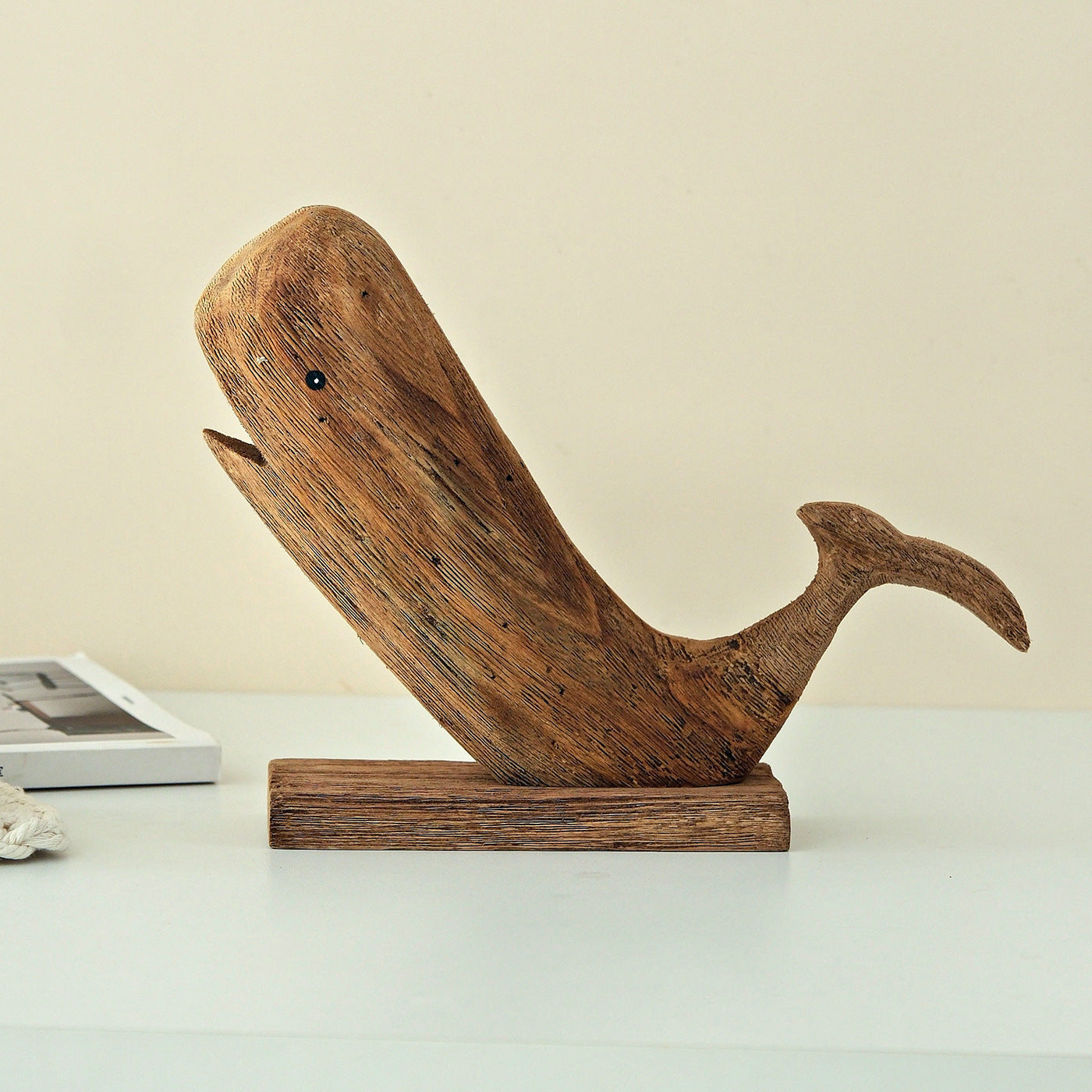 Decorative Whale Sculpture Display