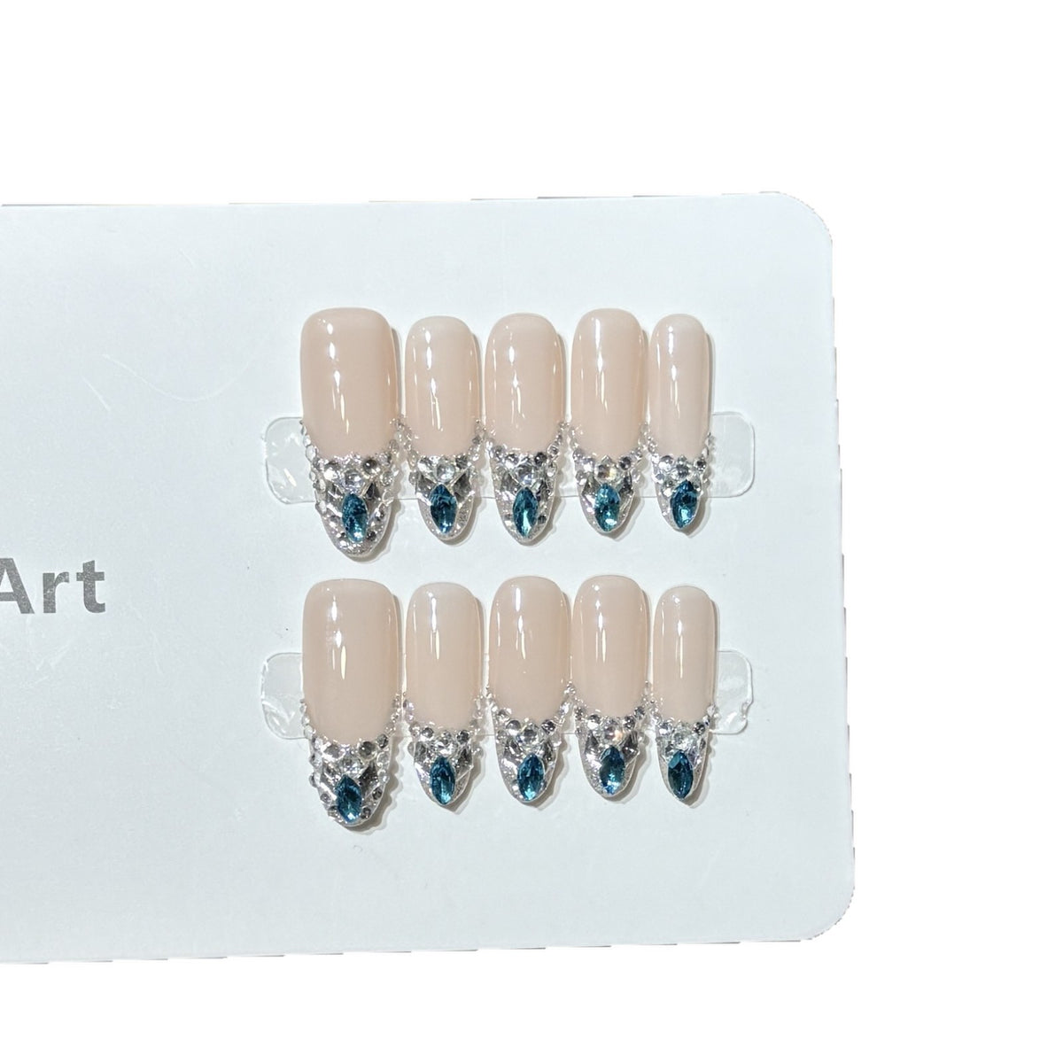 Elegant Rhinestone-Accent Press-On Nail Set Acalora