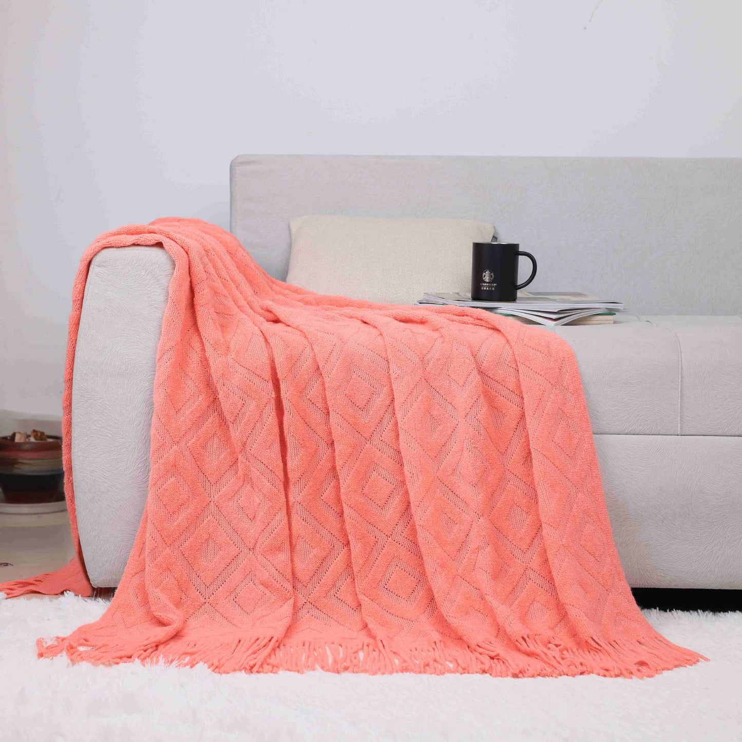 Cozy Knit Throw Blanket