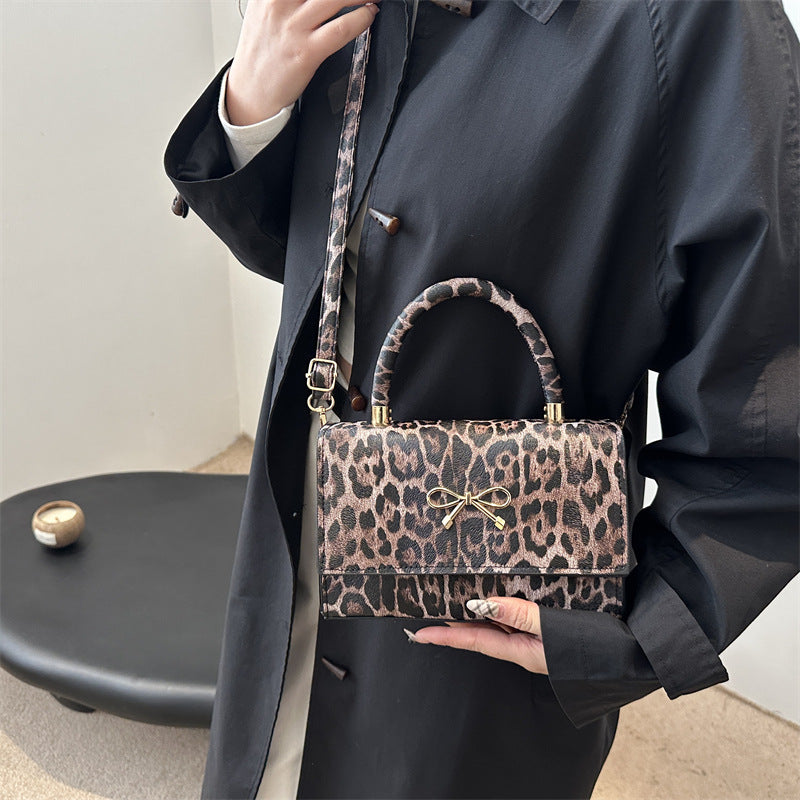 Stylish Animal Print Top Handle Handbag Acalora