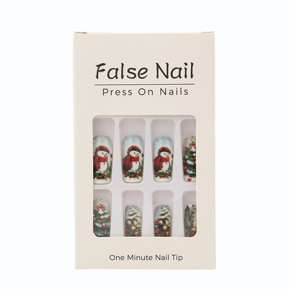 Creative artificial nails in festive Christmas design Acalora