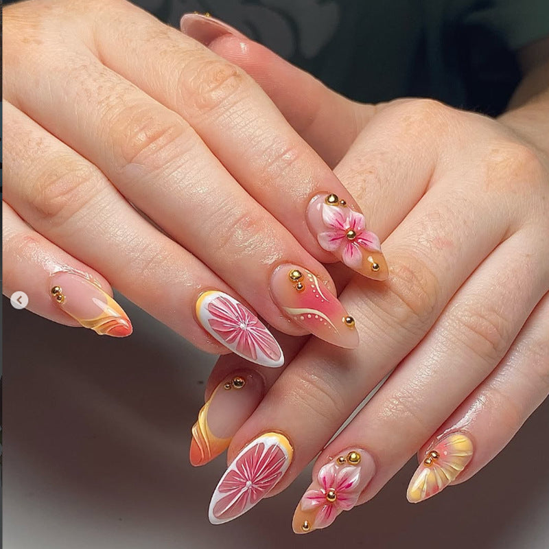 Decorative Floral Press-On Nail Set Acalora 1788495756