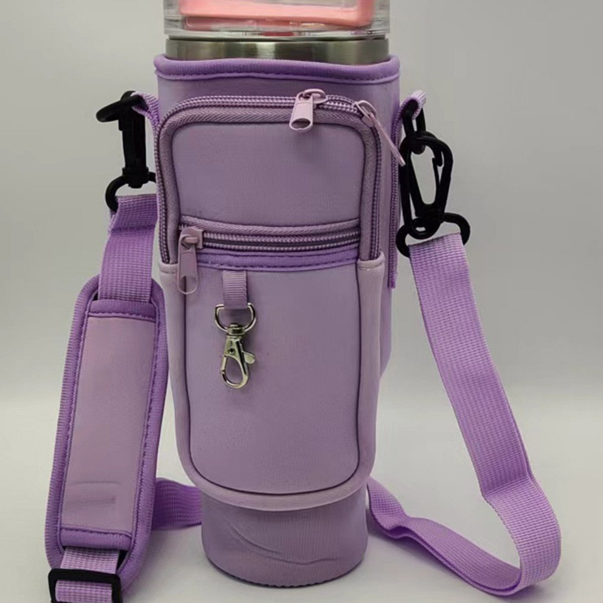 Ladies trendy and sparkling drinking bottle with shoulder bag Bowlift
