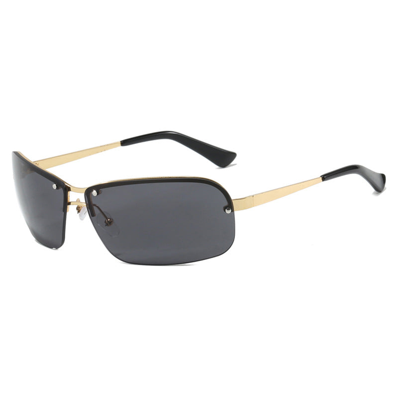 Women's sunglasses with large, elegant lenses and a modern metal frame Brehn