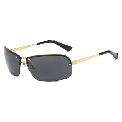 Women's sunglasses with large, elegant lenses and a modern metal frame Brehn