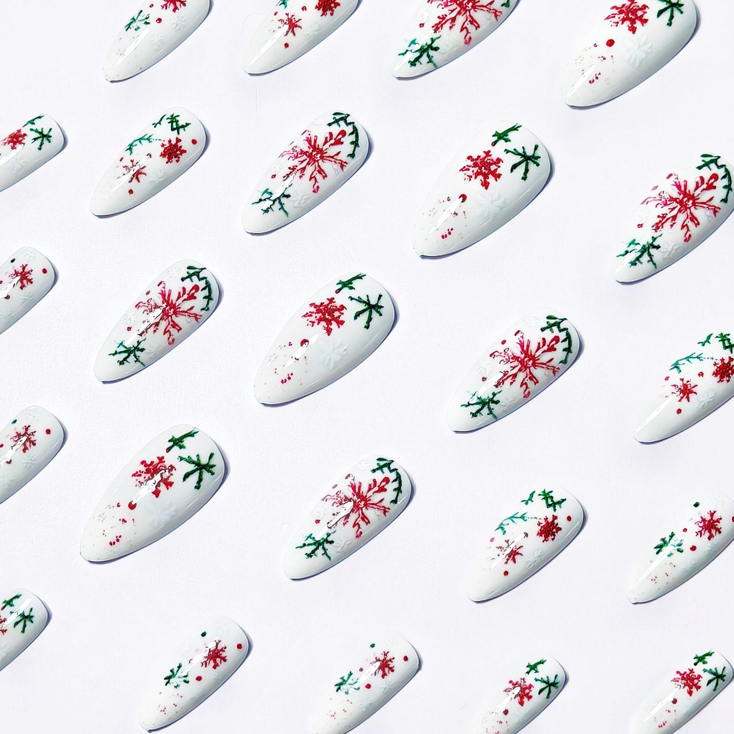 Artistic Snowflake Design Nail Art Acalora