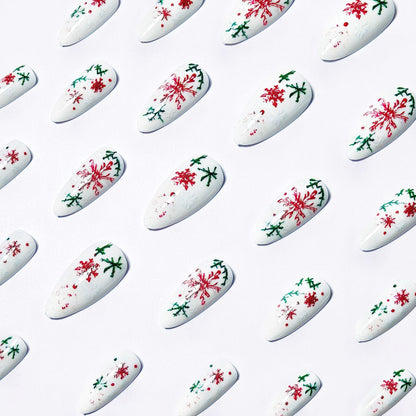Artistic Snowflake Design Nail Art Acalora