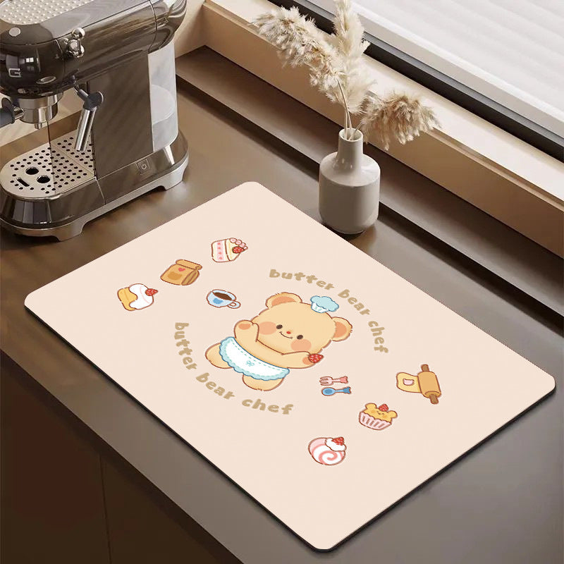 Cute Cartoon Food-Themed Kitchen Mat Acalora