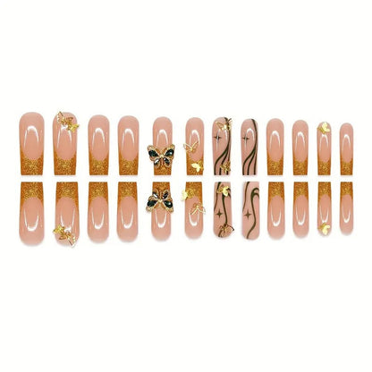 Glamorous Butterfly-Inspired Nail Art Extensions Acalora