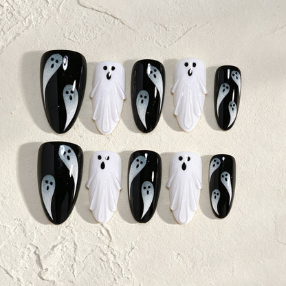 Halloween Ghost Nail Art Acalora