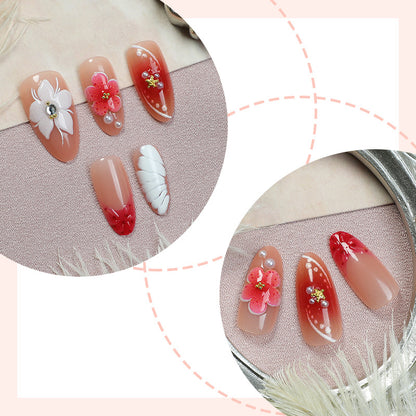 Floral Embellished Press-On Nail Set Acalora 1788495995