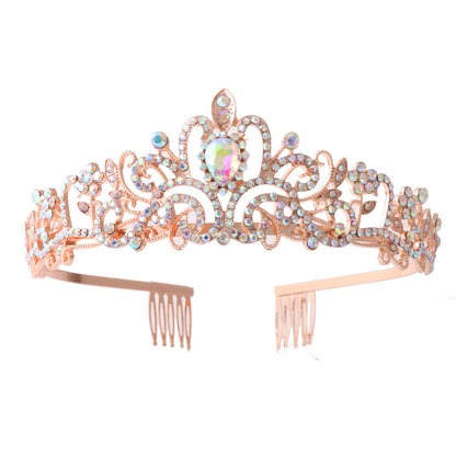 Ladies' Sparkling Crystal Tiara with filigree design wreath