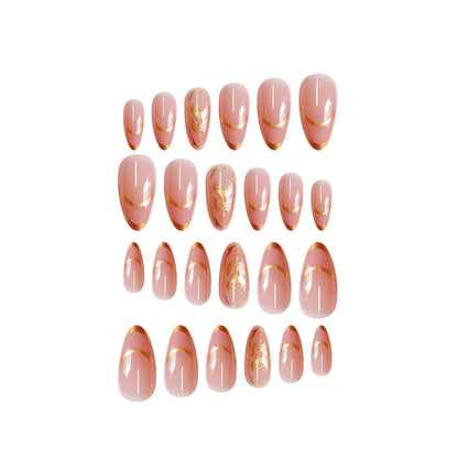 Elegant Floral Stiletto Press-On Nails Acalora