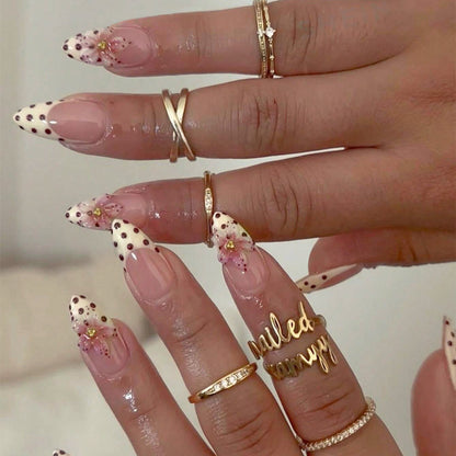 Polka Dot and Floral Press-On Nail Collection Acalora