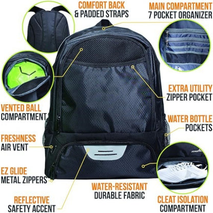 Versatile Soccer Equipment Backpack Acalora