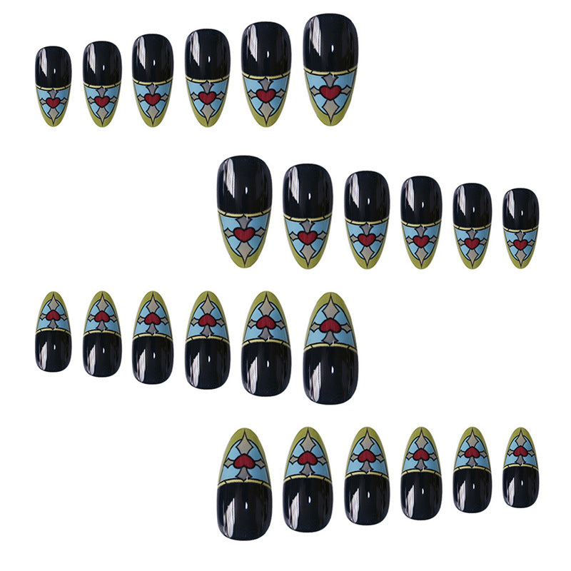 Stained Glass Inspired Press-On Nails Acalora