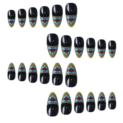 Stained Glass Inspired Press-On Nails Acalora