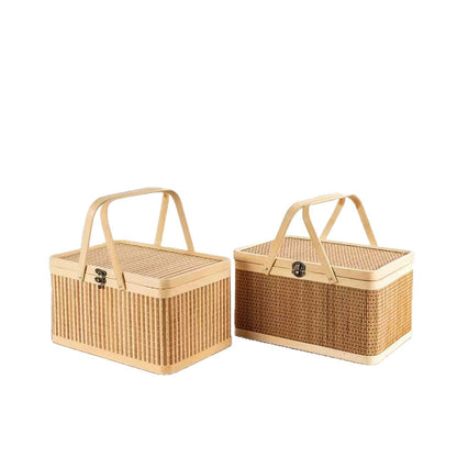 Practical Storage Basket Made of Rattan Acalora