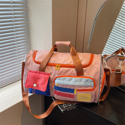 Colorful Multi-Pocket Travel Duffle Bag