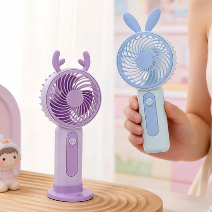Ladies' Portable Handheld Fan with Creative Animal Ears Karnz