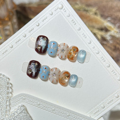 Stylish Glitter Press-On Nail Set Acalora