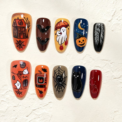 Halloween-Themed Nail Art Design Acalora
