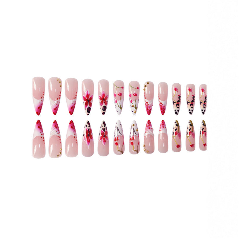 Premium Floral Acrylic Nail Art Set Acalora