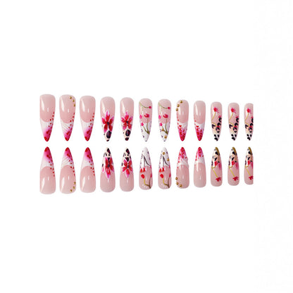 Premium Floral Acrylic Nail Art Set Acalora