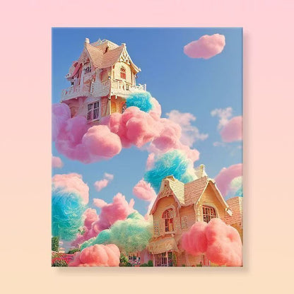 Whimsical Fantasy Landscape Canvas Art
