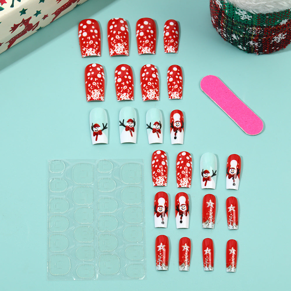 Artificial nails with festive Christmas designs Acalora