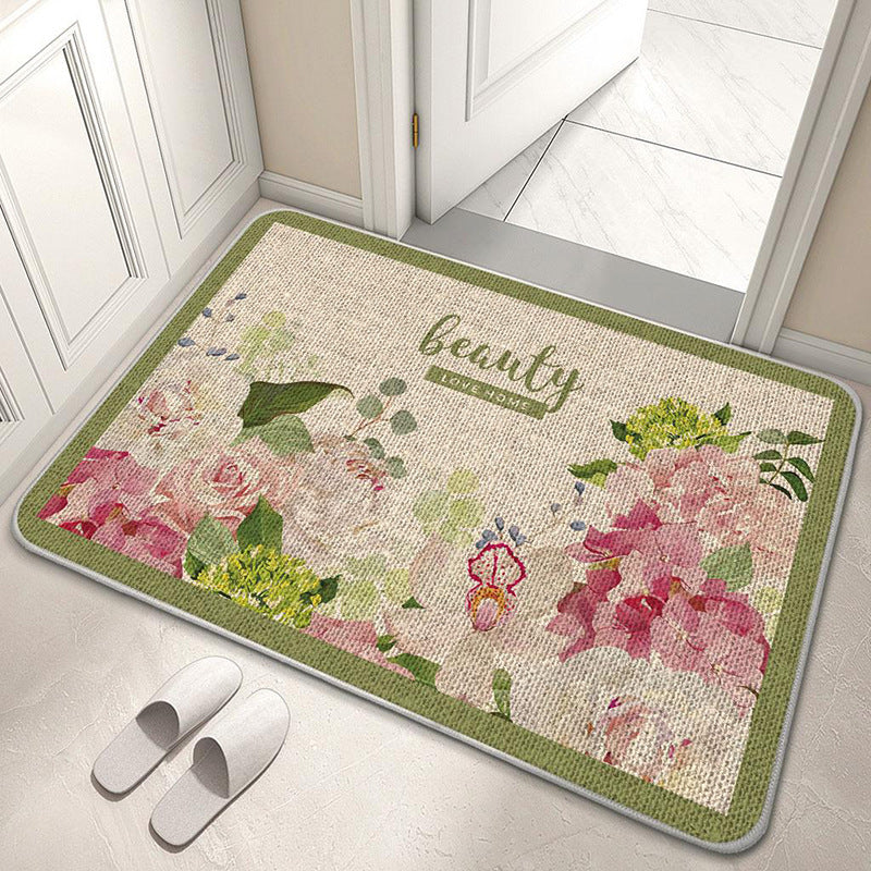 Decorative Floral Welcome Mat
