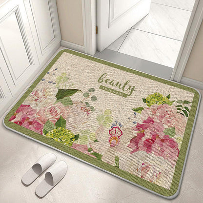 Decorative Floral Welcome Mat