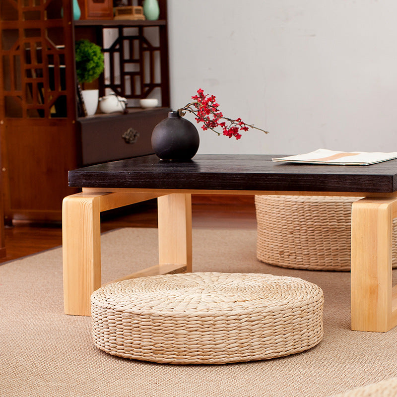 Handwoven Pouf in Boho Style Acalora