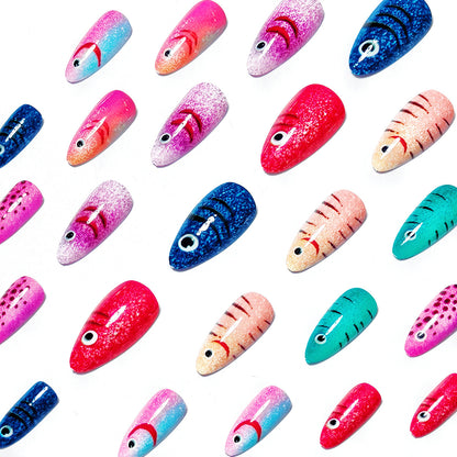 Playful Fish-Themed Nail Art Acalora