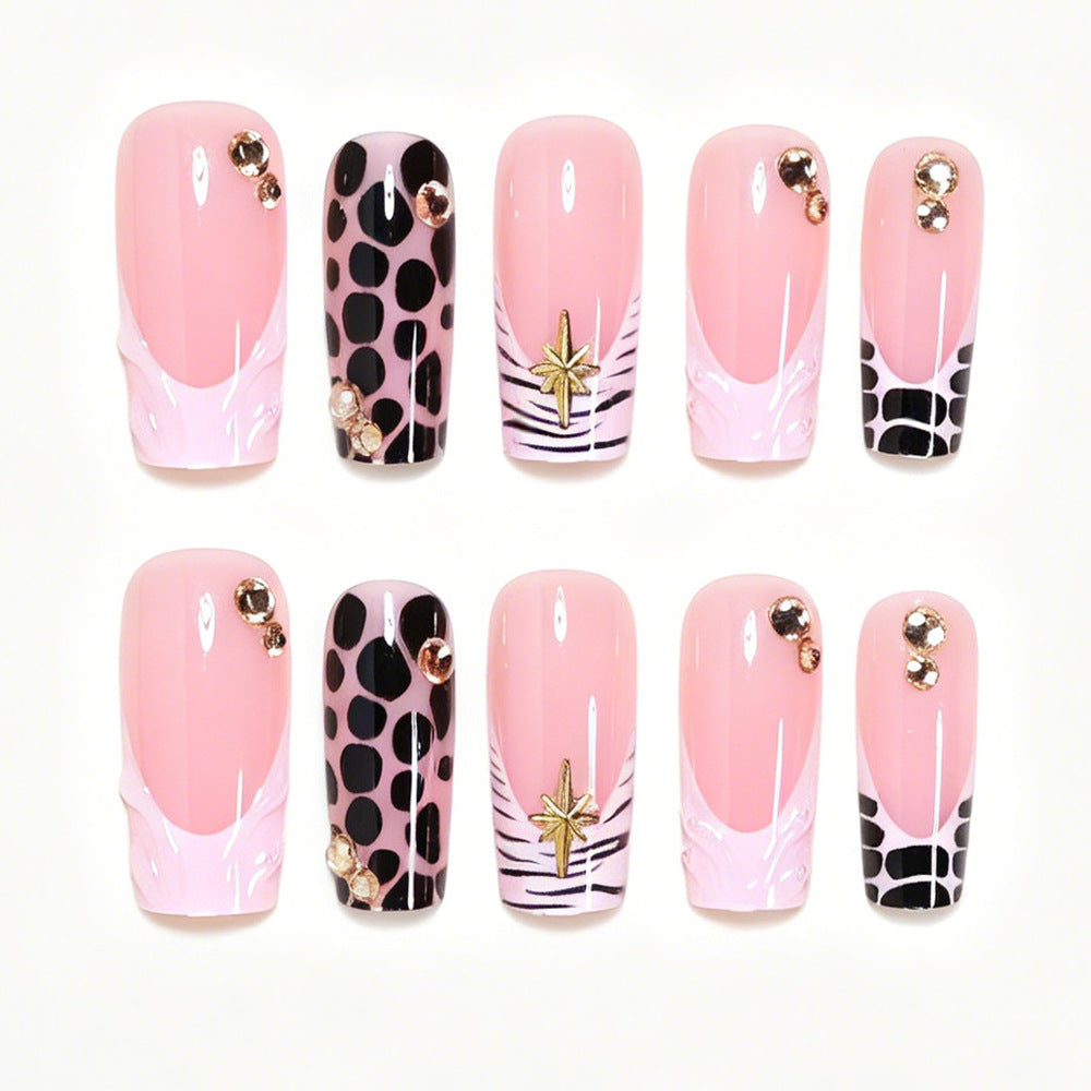 Creative Abstract Press-On Nail Art Set Acalora