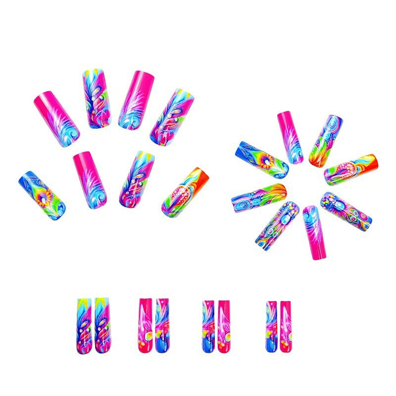 Nail art set with creative patterns and glitter Acalora