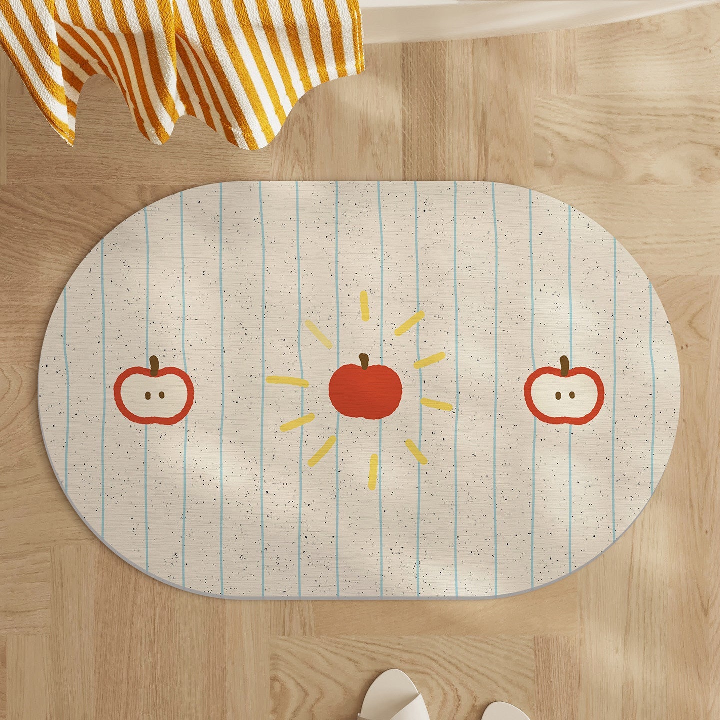 Playful Lemon-Themed Bath Mat