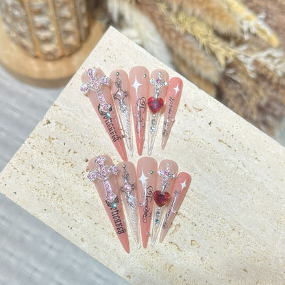 Artistic Press-On Nail Tips Acalora