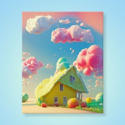 Whimsical Fantasy Landscape Canvas Art