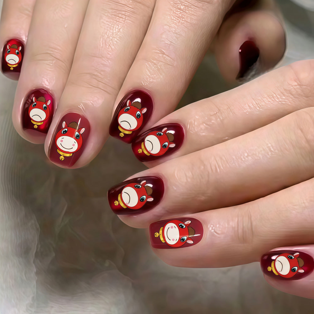 Funny art nails with animal motifs Acalora