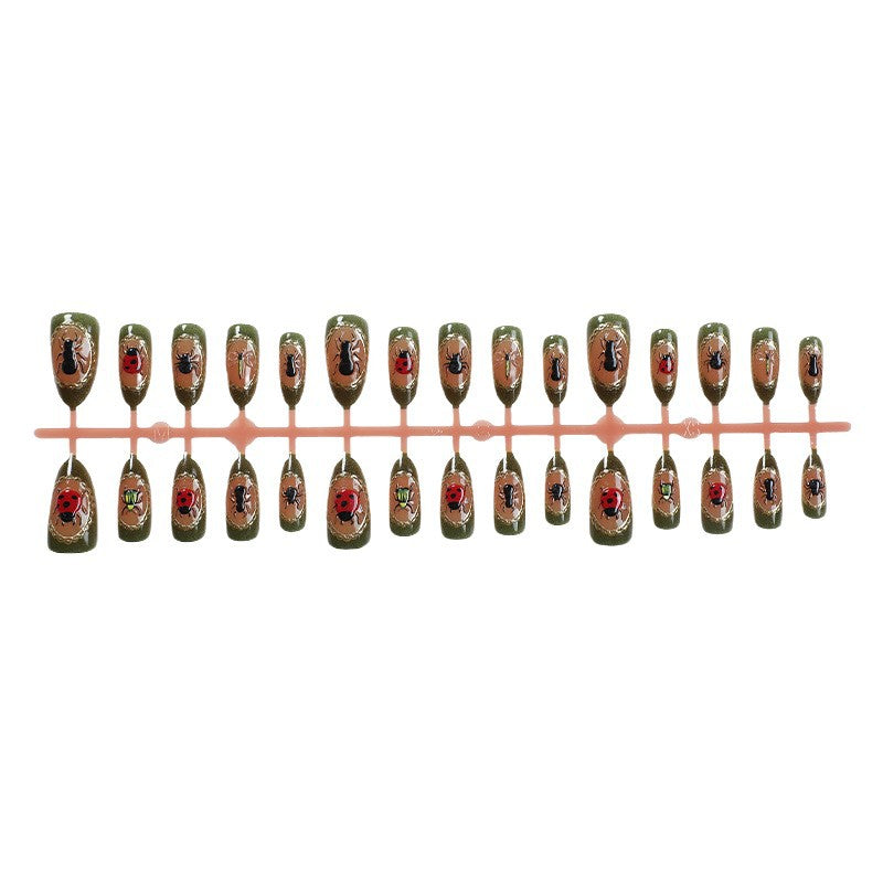 Artistic Insect-Themed Press-On Nail Set Acalora