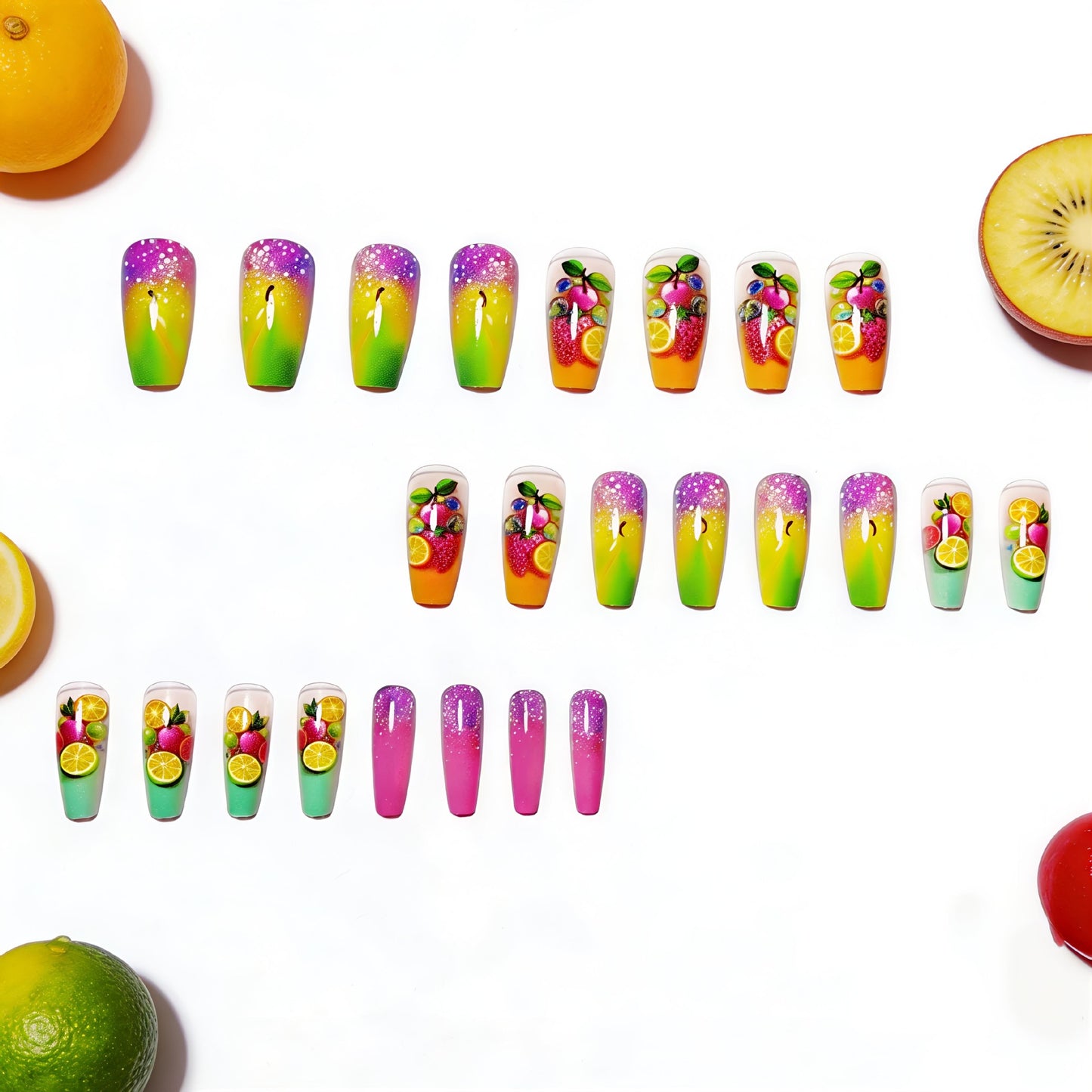 Fruit-Themed 3D Nail Art Acalora
