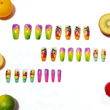 Fruit-Themed 3D Nail Art Acalora