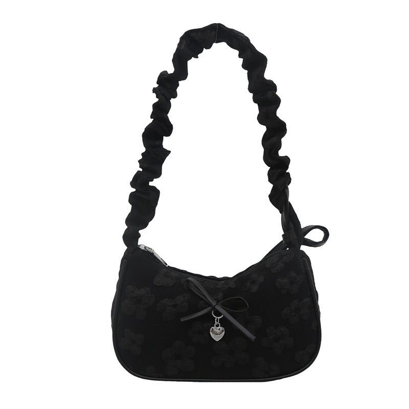 Elegant Floral Embellished Shoulder Bag Acalora