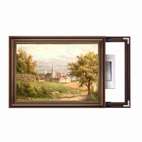 Framed Garden Scene Artwork