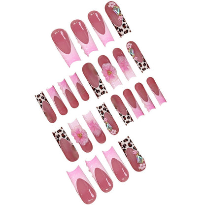 Artistic Floral Accent Press-On Nails Acalora